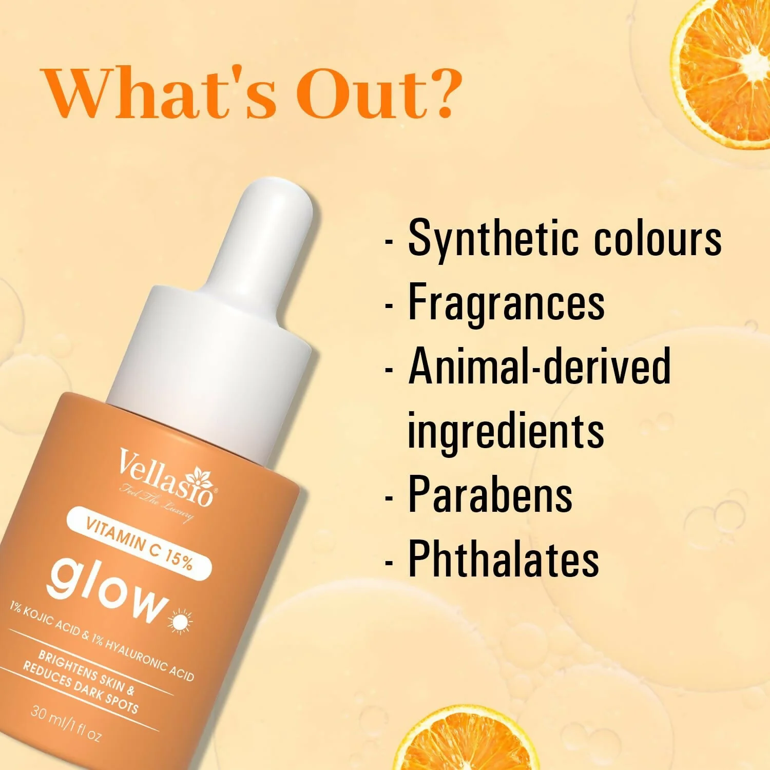 Vellasio 15% Vitamin C Serum with Hyaluronic Acid & Kojic Acid - Image 3