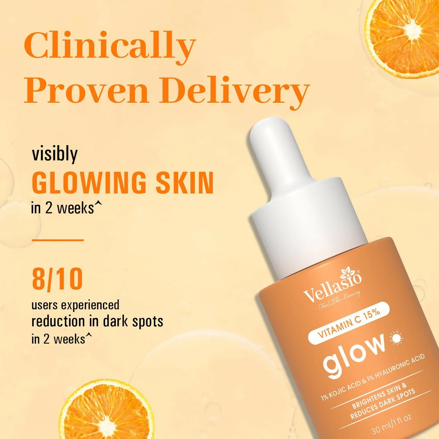 Vellasio 15% Vitamin C Serum with Hyaluronic Acid & Kojic Acid - Image 6